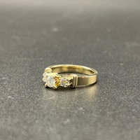 Ladies 14ct Yellow Gold Natural Diamond Ring