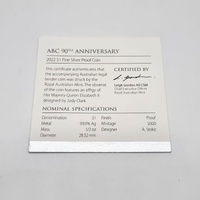 ABC 90th Anniversary 2022 $1 Fine Silver Proof Coin Royal Australian Mint