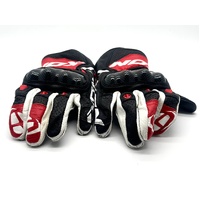 Ixon RS Circuit-R Gloves Size M Leather Racing Motorcycle Black White Red