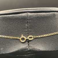 Ladies 9ct Yellow Gold Curb Link Chain & Diamond Cluster Pendant