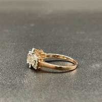 Ladies 9ct Rose Gold Diamond Simulants Ring
