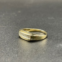 Mens 9ct Yellow Gold Natural Diamond Ring