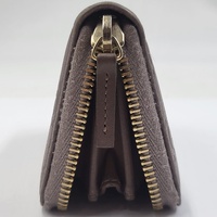 Authentic GUCCI Microguccissima Brown Leather Zip Around Wallet - 255452