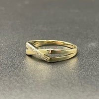 Mens 9ct Yellow Gold Diamond Ring