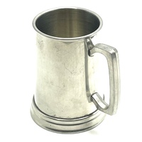 Vintage 1960s Perfection Plate Leadless Pewter Tankard - Mid-Century Beer Mug