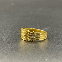 Unisex 22ct Yellow Gold Pattern Ring