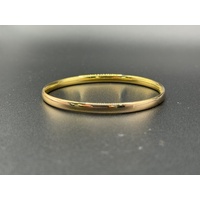 Ladies 9ct Yellow Gold Round Bangle