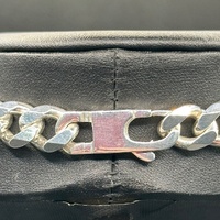 Mens 925 Sterling Silver Chunky Curb Link Necklace