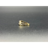 Ladies 9ct Yellow Gold Diamond Ring