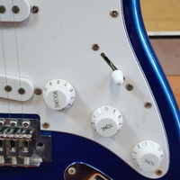 Electric Guitar 6 String S-Style Metallic Blue Maple Neck SSS Chrome