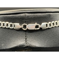 Unisex 925 Sterling Silver Curb Link Necklace