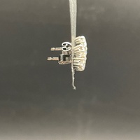 Ladies 9ct White Gold Diamond Stud Earrings