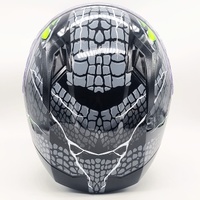 SMK GL268 Stellar Taotei Full Face Helmet Black Grey Green Size M