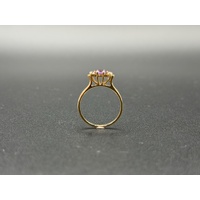 Ladies 9ct Yellow Gold Purple Gemstone Vintage Design Ring