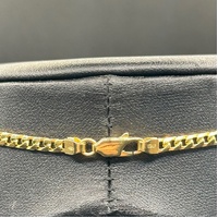 Unisex 18ct Yellow Gold Tight Curb Link Necklace