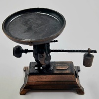 Antique Metal Balance Scale Pencil Sharpener Vintage Desktop Collectible Miniature