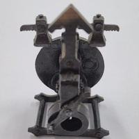 Antique Metal Desk Clock Pencil Sharpener Vintage Office Collectible Decor