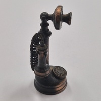 Antique Metal Candlestick Telephone Pencil Sharpener Vintage Retro Desk Collectible