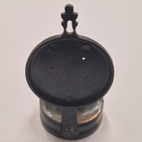 Antique Metal Pencil Sharpener Oil Lamp Vintage Miniature Collectible Desk Decor