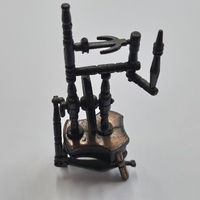 Antique Metal Spinning Wheel Pencil Sharpener Vintage Collectible Desktop Decor