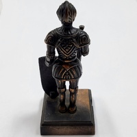Antique Metal Pencil Sharpener Knight Warrior Medieval Collectible Desk Decor Vintage Style