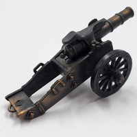 Antique Metal Pencil Sharpener Cannon Design Vintage Collectible Desktop Decor