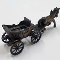 Antique Style Metal Pencil Sharpener Horse Drawn Carriage Vintage Desk Collectible