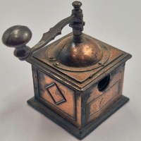 Antique Metal Pencil Sharpener Coffee Grinder Style Miniature Collectible Desk Decor