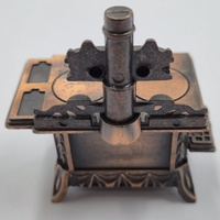 Vintage Queen Wood Burning Stove Metal Pencil Sharpener Antique Style Collectible Desk Decor