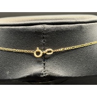 Unisex 9ct Yellow Gold Figaro Link Necklace