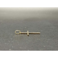 Unisex 9ct Yellow Gold Religious Cross Pendant