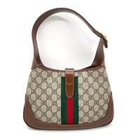 Gucci Jackie 1961 Small GG Supreme Shoulder Bag Beige Ebony