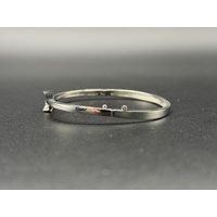 Ladies 925 Sterling Silver Cubic Zirconia Bangle