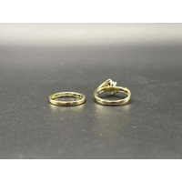 Ladies 9ct Yellow Gold Diamond Bridal Ring Set Ring