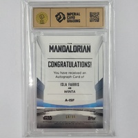 2022 Topps Chrome Mandalorian Isla Farris Winta Auto Green Refractor /99 ICG 9.5