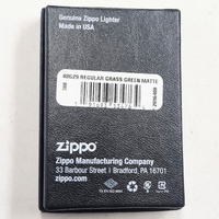 Zippo Grass Green Windproof Pocket Lighter Refillable Metal Collectible