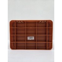 Plano 1363 Fishing Tackle Box Orange Stow N Go 3 Slide In Containers