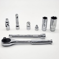 ToolPro 30pc 3/8" Drive Socket Set Metric SAE Ratchet Extension 667454