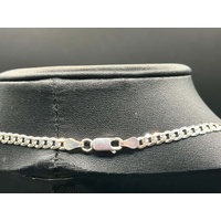 Unisex 925 Sterling Silver Curb Link Necklace