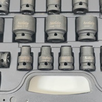 AuzGrip A84617 34pc 6 Point 1/2 Inch Drive Impact Socket Set Deep and Standard