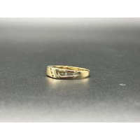 Mens 9ct Yellow Gold Diamond Signet Ring