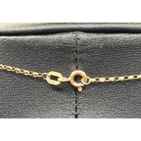 Ladies 9ct Yellow Gold Belcher Link Chain & Circle Pendant 