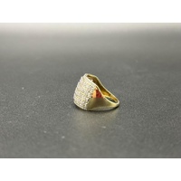 Ladies 9ct Yellow Gold Diamond Cluster Ring