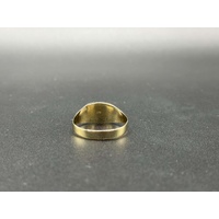 Mens 9ct Yellow Gold Signet Ring