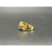 Unisex 14ct Yellow Gold Natural Diamond Ring