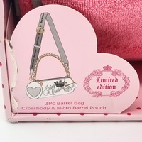 Juicy Couture Pink Lemonade Heritage 3pc Barrel Bag Gift Set Limited Edition