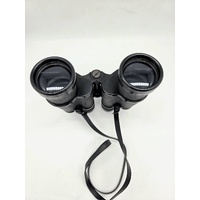 Birnie 10x50 Vintage Binoculars Coated Lenses 5° Field Black with Brown Case
