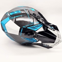 Acerbis Steel Carbon Motocross Helmet Blue White Offroad Dirt Bike XL