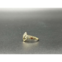 Ladies 9ct Yellow Gold Illusion Pattern Ring