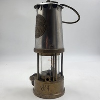 Eccles GR6 Vintage Miners Safety Lamp British Protector Brass Mining